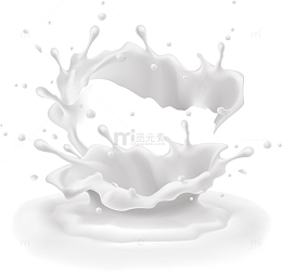 牛奶饮品创意贴画