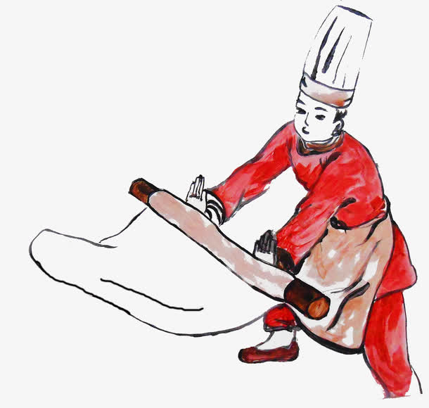 擀面人物手绘艺术