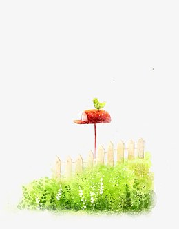 手绘菜园春季风景