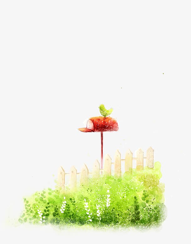 手绘菜园春季风景
