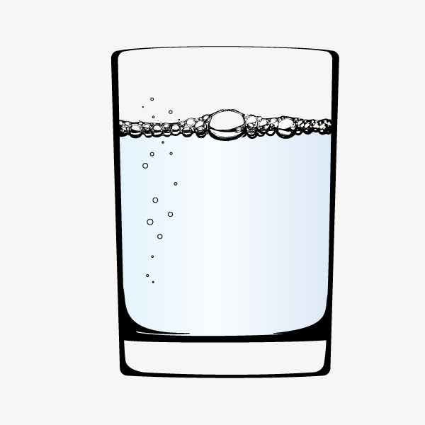 水杯水装饰图案淡蓝色
