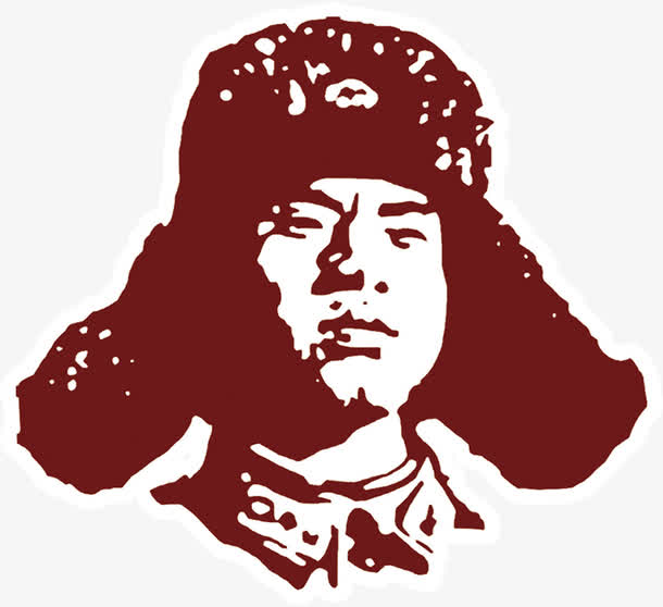 酒红色雷锋头像素材素材免费下载_觅元素