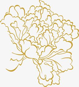 创意手绘合成橙色的海棠花