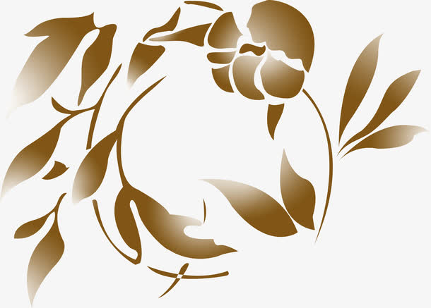 手绘花卉平面图海报