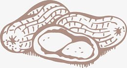 手绘花生干果海报