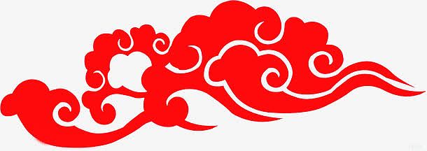 红色古典中式花纹祥云