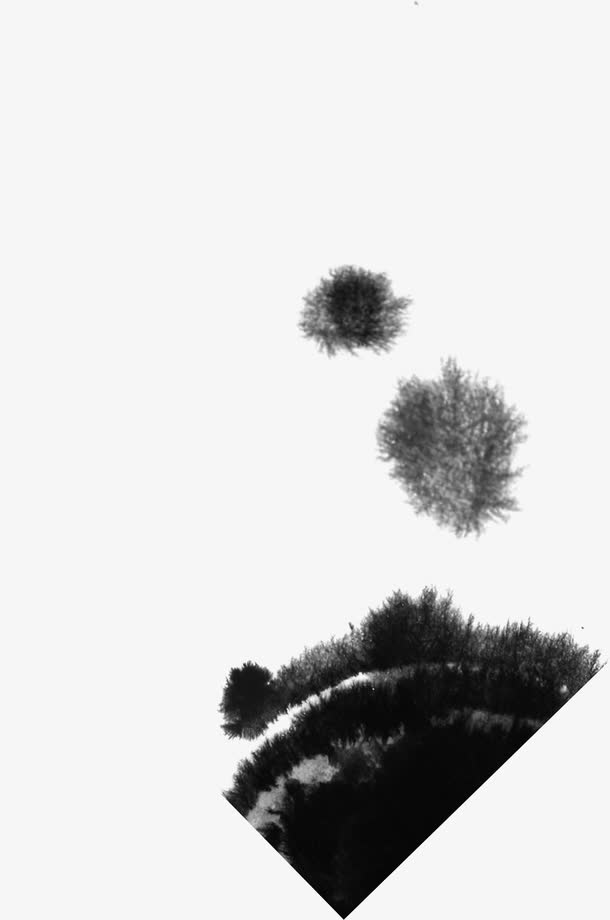 水墨墨迹毛笔水印素材免费下载_觅元素