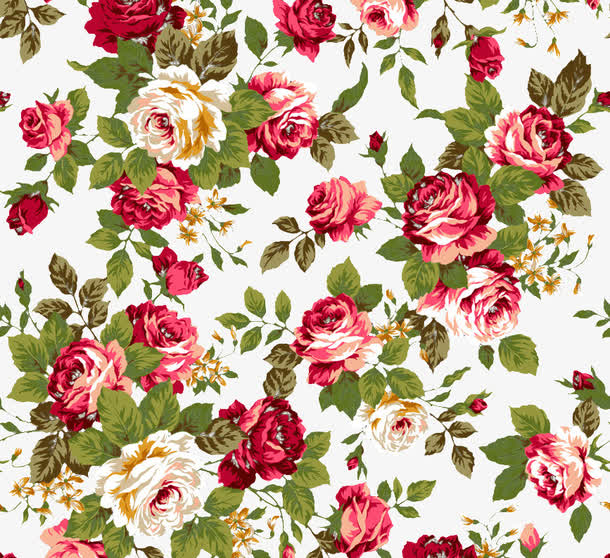 彩色手绘花朵花纹