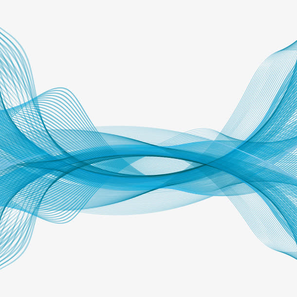 矢量蓝色波浪线免抠素材免费下载_觅元素51yuansu.com