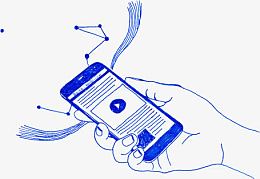 蓝色线条创意科技