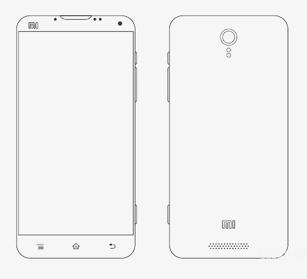 小米手机线稿