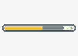 黄色百分比进度条