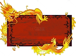 中国风金龙底纹素材