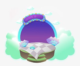 矢量卡通舞台场景元素