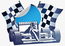 卡通赛车装饰矢量图