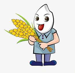 卡通水稻伯伯