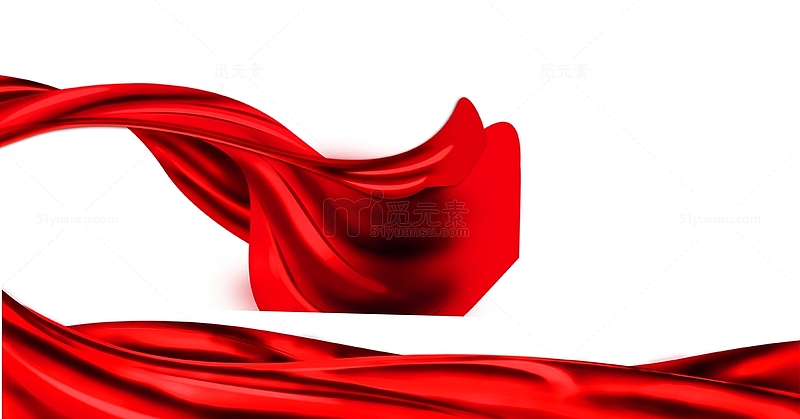 红色绸缎素材