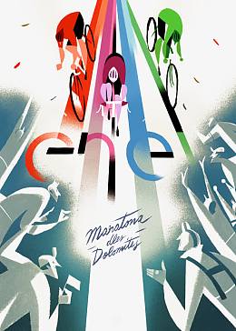 骑自行车的人跑道赛道国外创意素