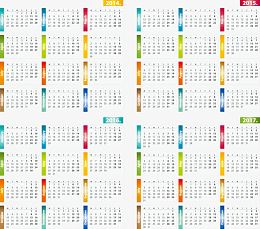 矢量日历台历设计素材
