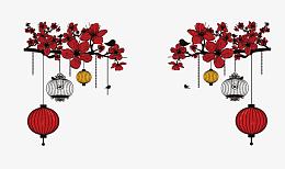 平安春运梅花灯笼