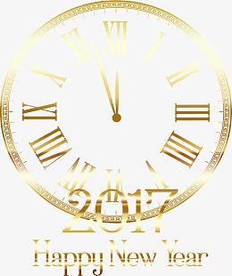 金色新年倒数时钟