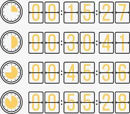 扁平风新年倒计时免费素材
