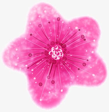 粉色梦幻手绘星星花朵