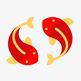 红色中国风节日鱼装饰