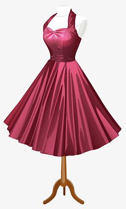 精美红色晚礼服矢量素材