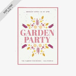 园方用手画叶和花