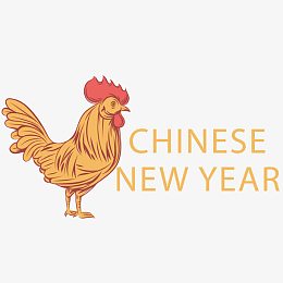 矢量手绘大公鸡