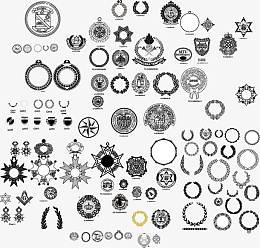 金属工艺品元素矢量图标