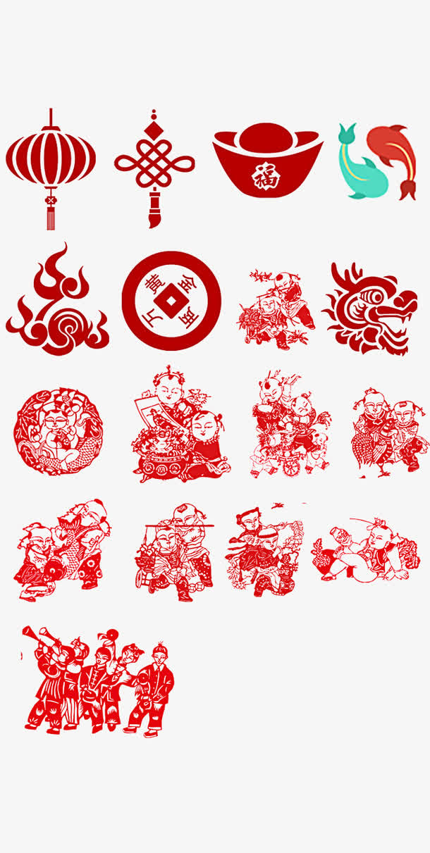 新年元素免抠素材免费下载_觅元素51yuansu.com