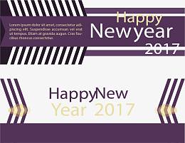 紫色几何背景节日横幅