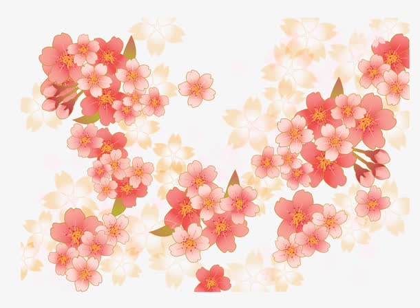 手绘粉色樱花免抠素材免费下载_觅元素51yuansu.com