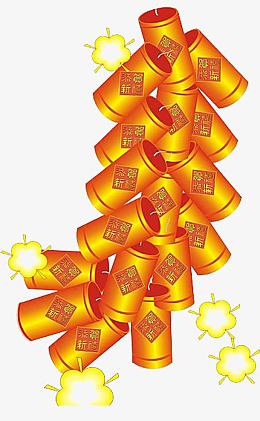 金色鞭炮图片素材