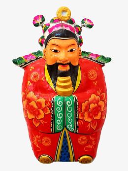 陕西凤翔泥塑财神