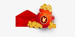 矢量红礼包中国风邀请函