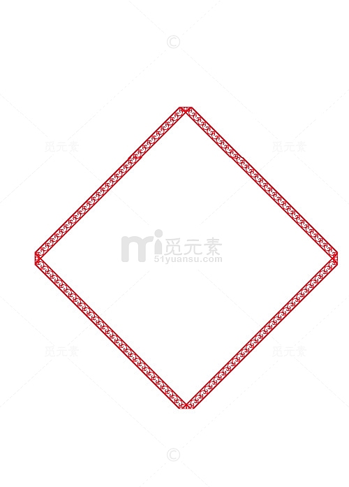 红色 节日边框中国结 红绳丝带