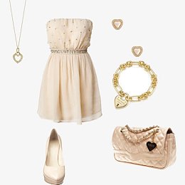 粉色公主抹胸小礼群