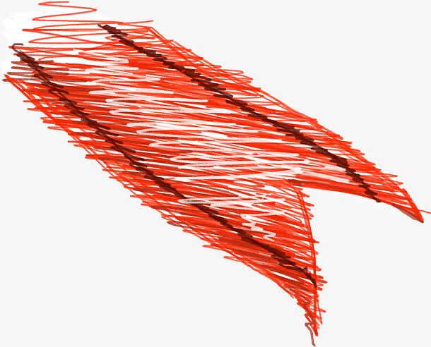 红色艺术线条丝带