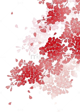 红色樱花