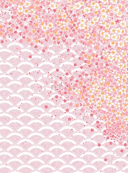 粉红樱花鱼鳞花纹