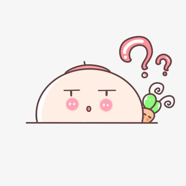 问号卡通漂浮