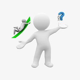3D小人箭头问号