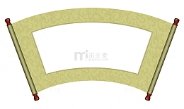 扇形边框素材