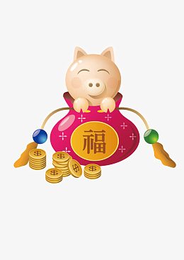 小猪送福矢量