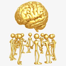 黄金小人和大脑高清免扣素材