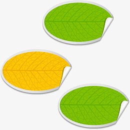 绿色树叶标签