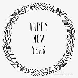 新年快乐字体设计